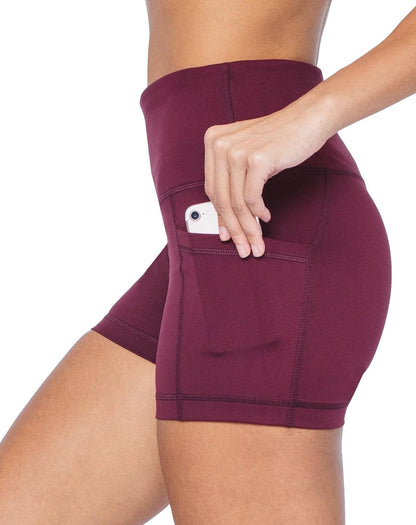 Yogalicious High Waist Squat Proof Side Pocket Biker Shorts - 3.5", 5", 7", 9"