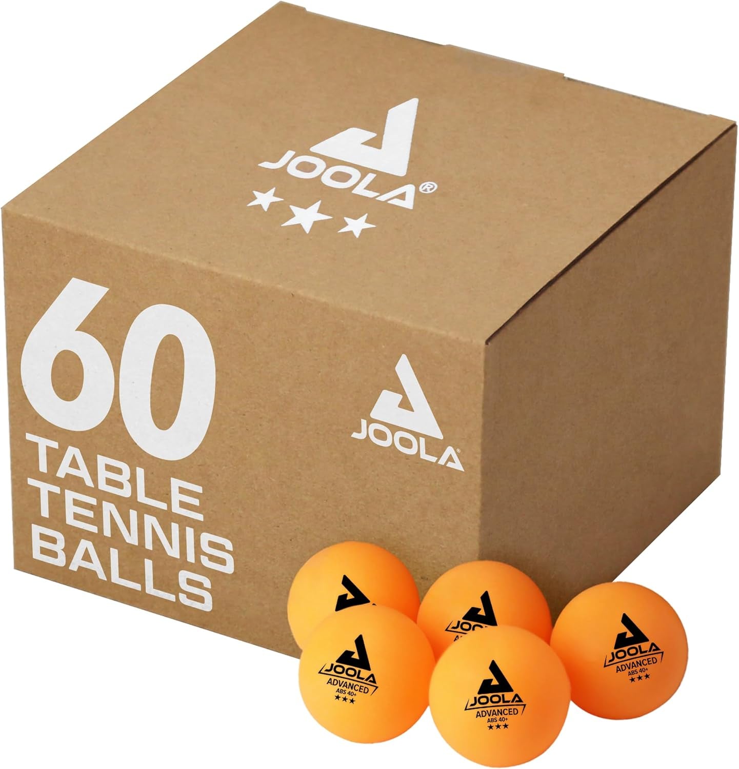 JOOLA Training 3 Star Table Tennis Balls 12, 60, or 120 Pack - 40+Mm Regulation Bulk Ping Pong Balls for Competition and Recreational Play - Fun as a Cat Toy - Indoor and Outdoor Compatible