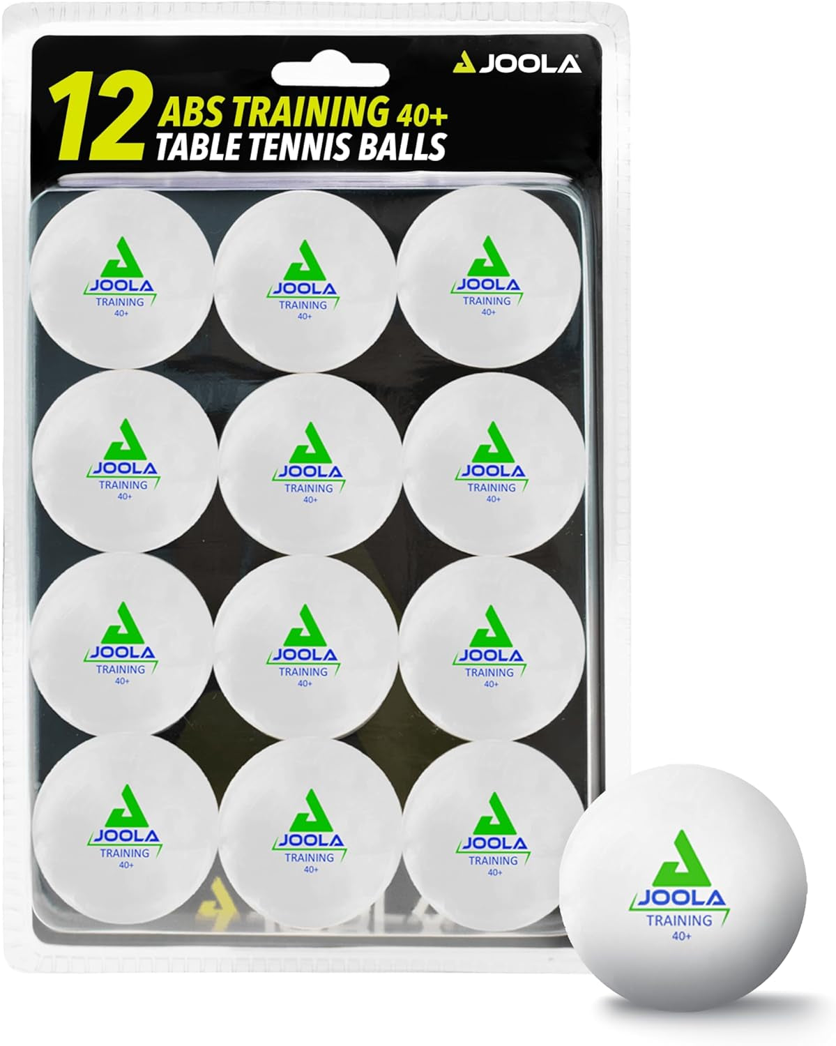 JOOLA Training 3 Star Table Tennis Balls 12, 60, or 120 Pack - 40+Mm Regulation Bulk Ping Pong Balls for Competition and Recreational Play - Fun as a Cat Toy - Indoor and Outdoor Compatible