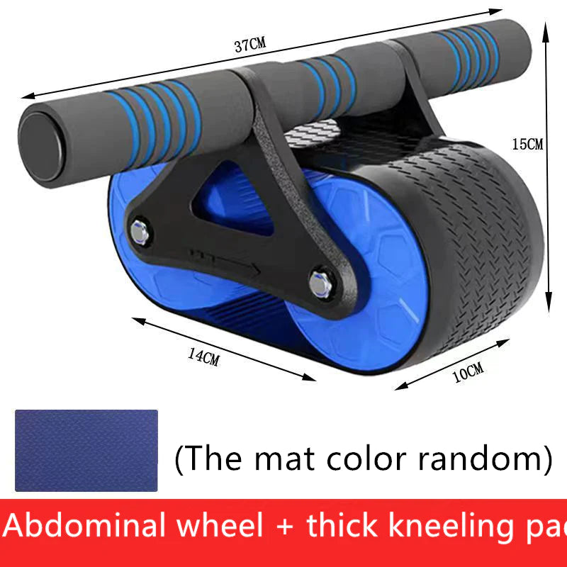 Ultimate Double Wheel Ab Roller for Home & Gym - Automatic Rebound Waist Trainer for Men & Women