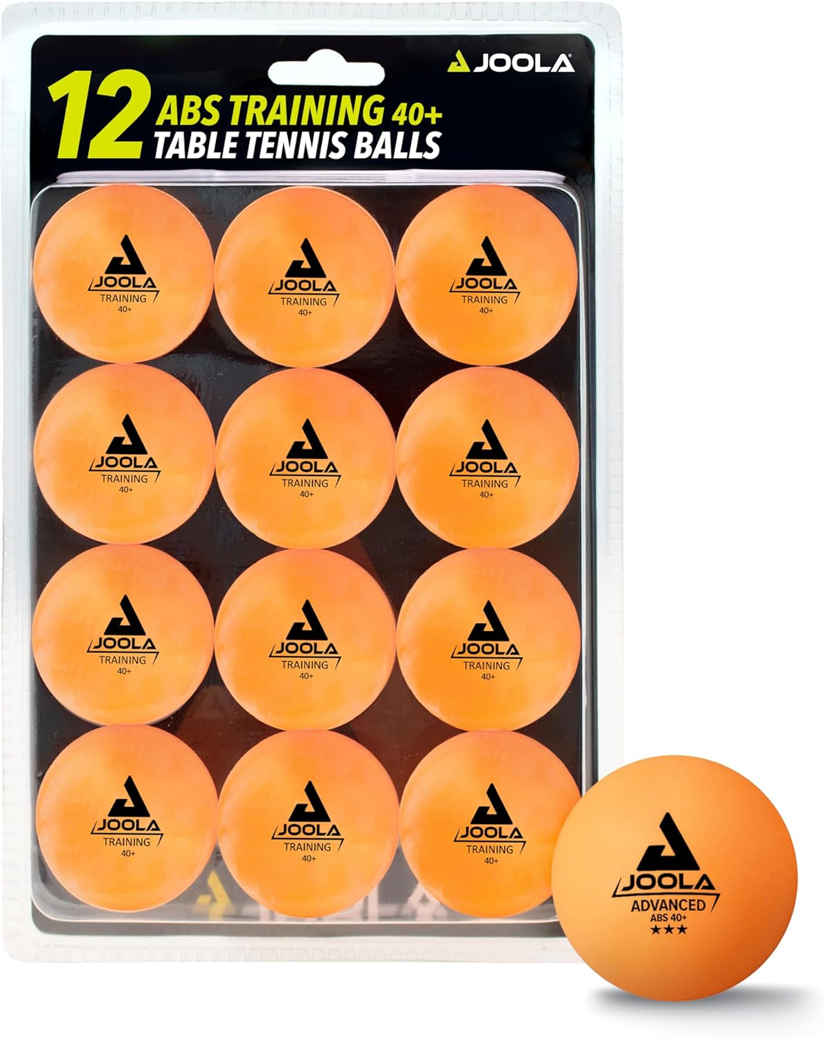 JOOLA Training 3 Star Table Tennis Balls 12, 60, or 120 Pack - 40+Mm Regulation Bulk Ping Pong Balls for Competition and Recreational Play - Fun as a Cat Toy - Indoor and Outdoor Compatible