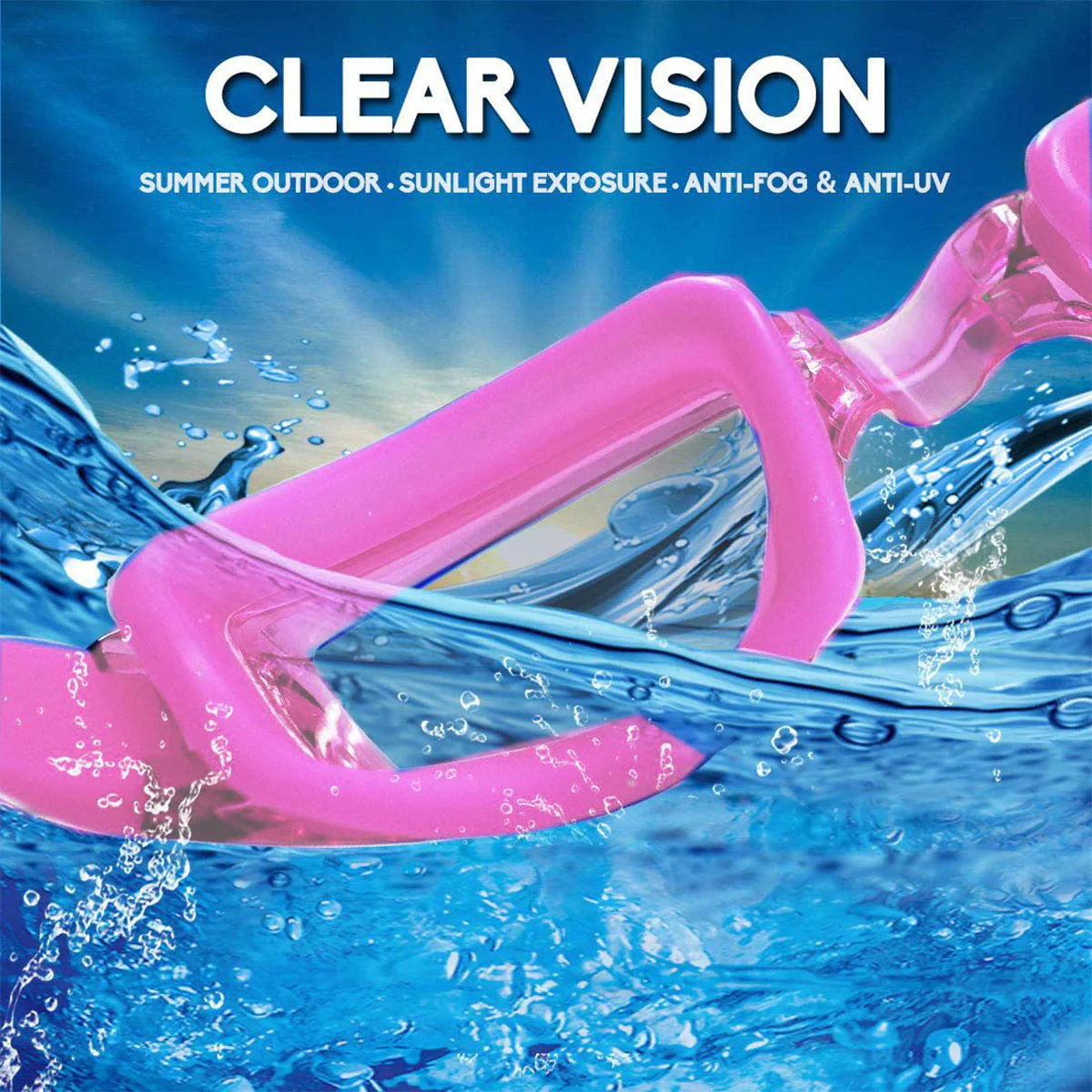 Ultimate Clear Swim Goggles - UV Protection & Anti-Fog for Adults & Kids