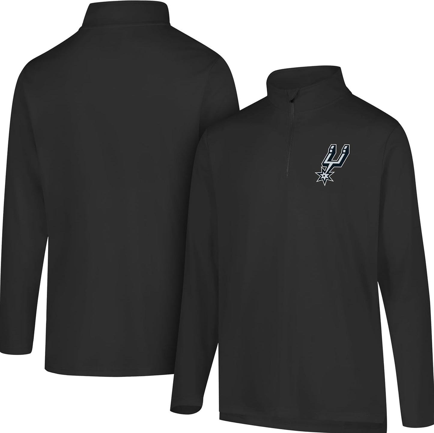 Ultra Game Men'S NBA Quarter Zip Long Sleeve Pullover T-Shirt