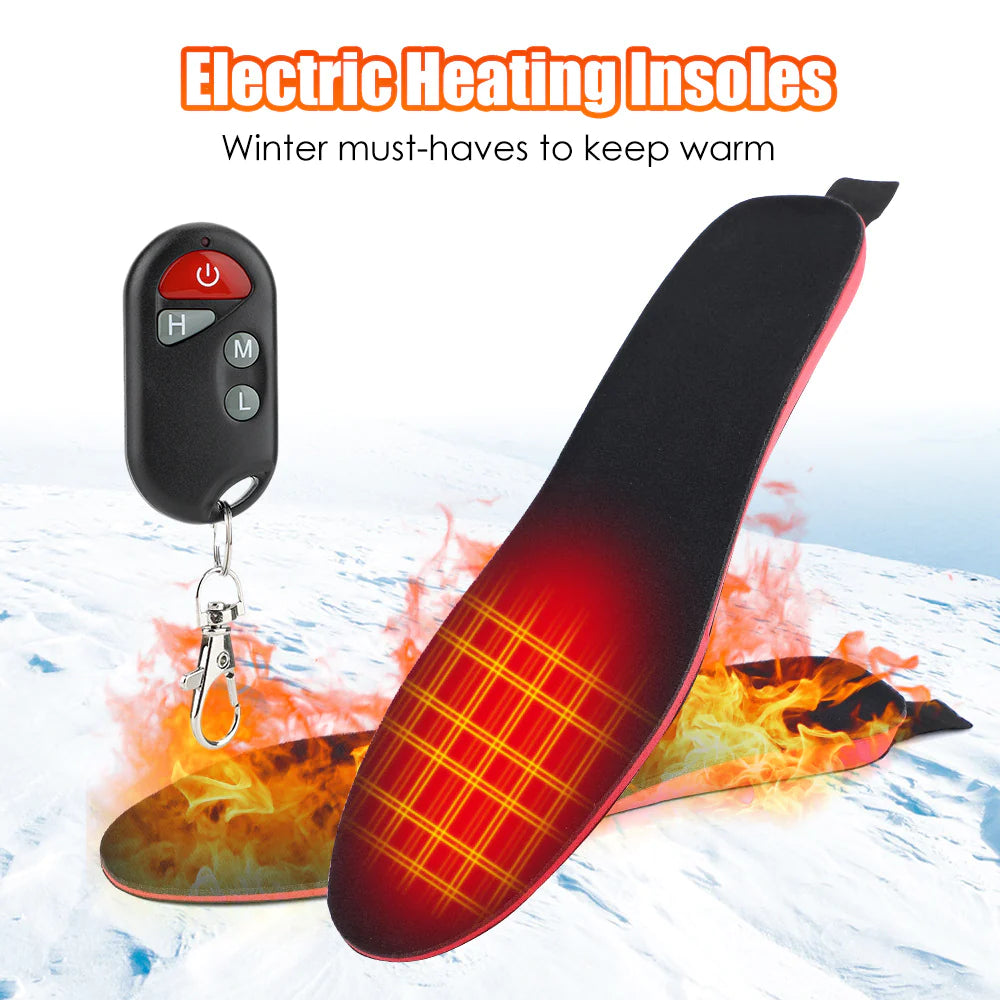 Rechargeable Heated Insoles for Ultimate Foot Warmth - Customizable Size for Men and Women