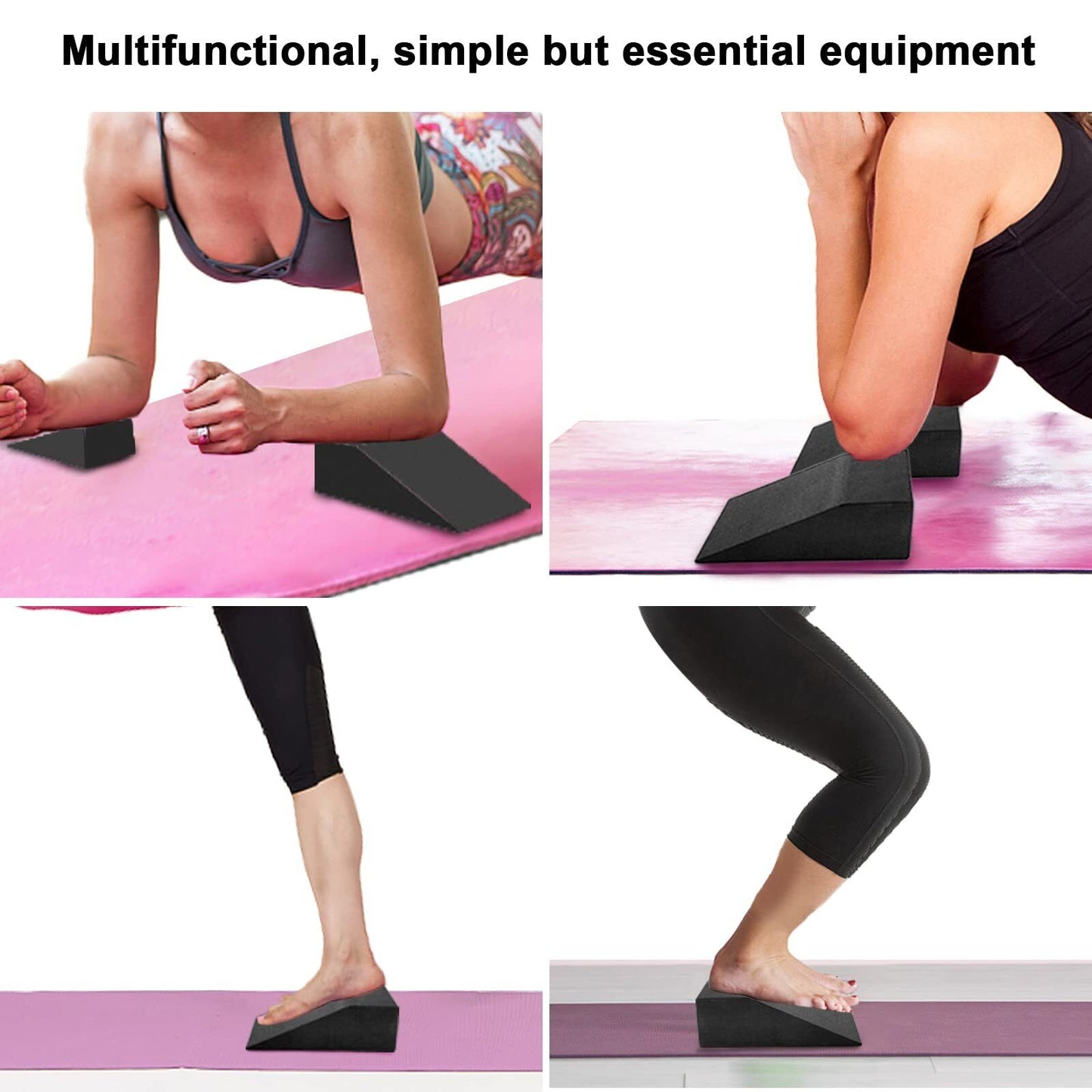 Yoga Foam Wedge Blocks - Pair of Soft Wrist Supports for Enhanced Foot Exercises