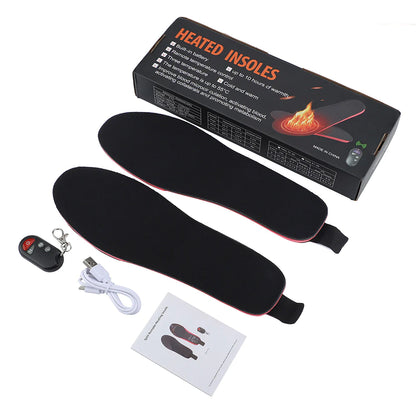 Rechargeable Heated Insoles for Ultimate Foot Warmth - Customizable Size for Men and Women