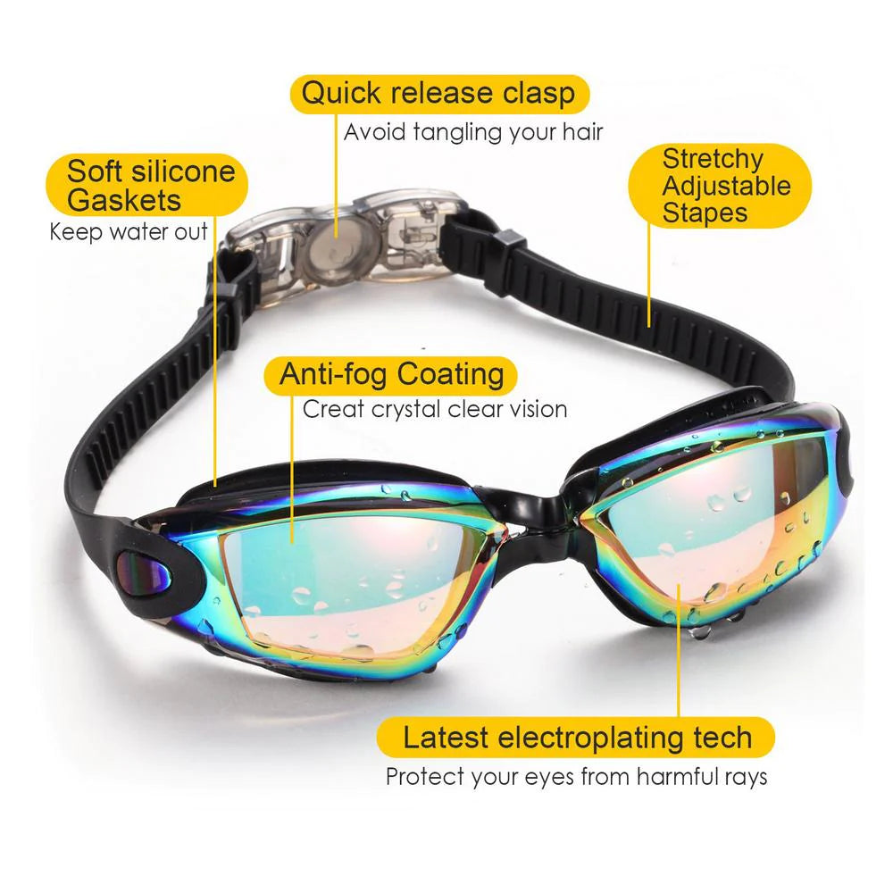 Ultimate Clear Swim Goggles - UV Protection & Anti-Fog for Adults & Kids