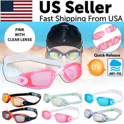 Ultimate Clear Swim Goggles - UV Protection & Anti-Fog for Adults & Kids