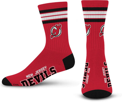 For Bare Feet Chicago Blackhawks Adult Stripe Deuce Sock - Red,