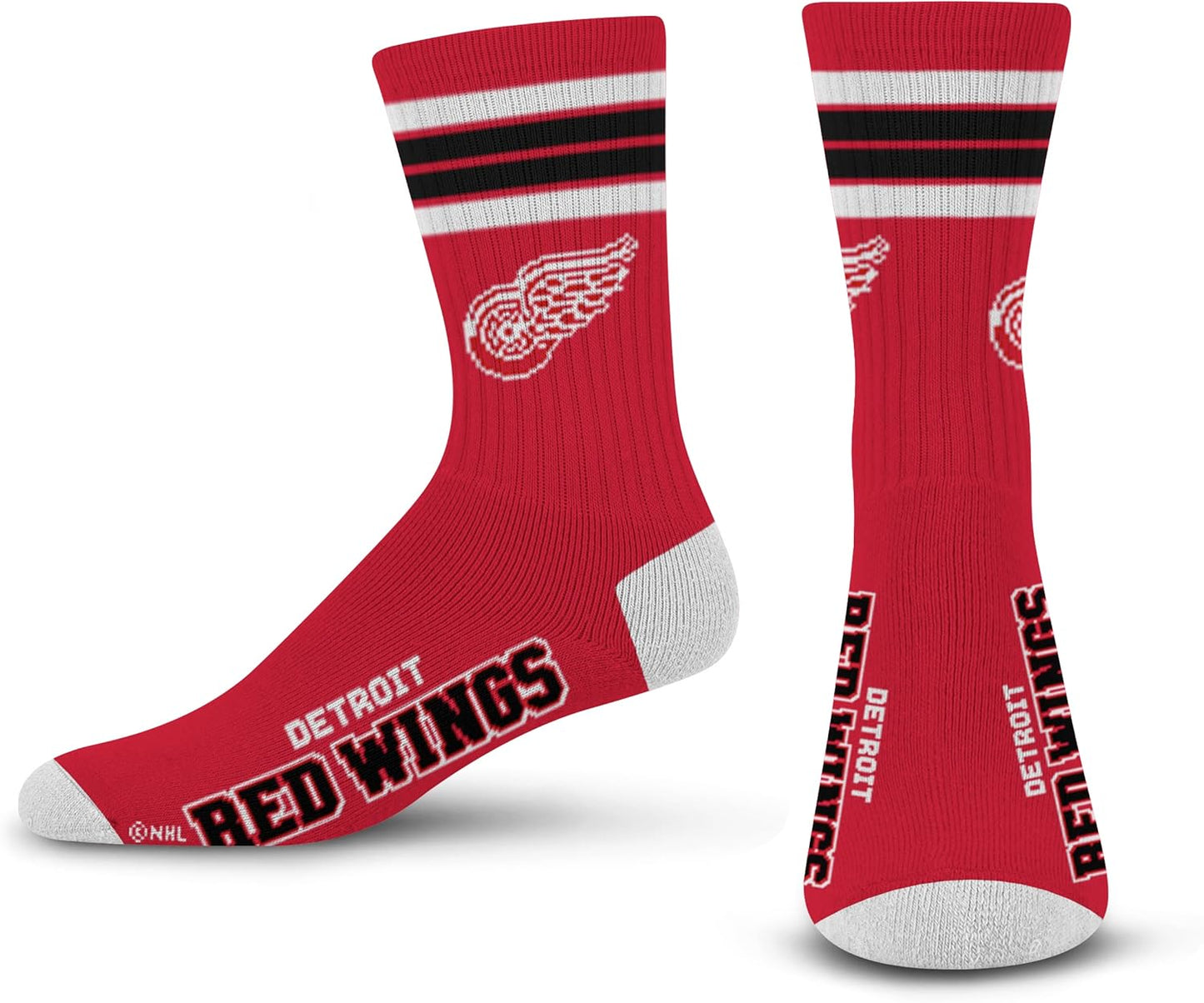 For Bare Feet Chicago Blackhawks Adult Stripe Deuce Sock - Red,