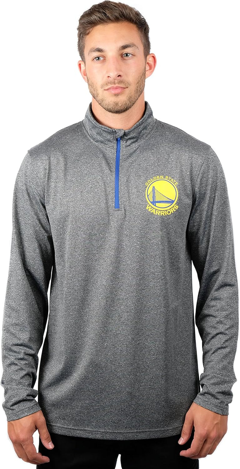 Ultra Game Men'S NBA Quarter Zip Long Sleeve Pullover T-Shirt