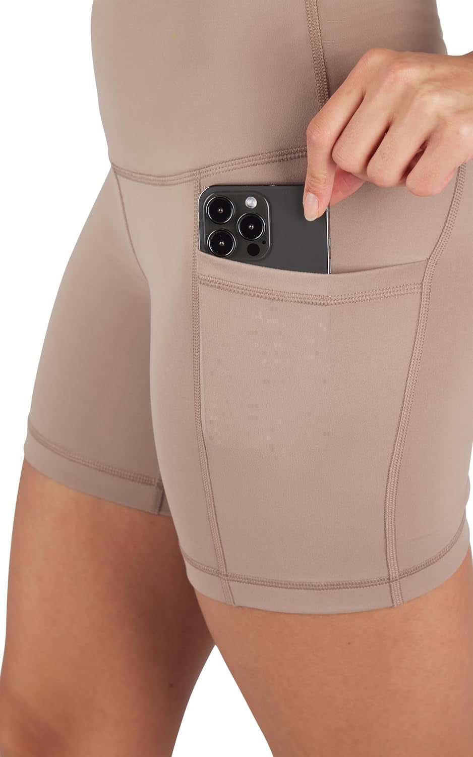 Yogalicious High Waist Squat Proof Side Pocket Biker Shorts - 3.5", 5", 7", 9"