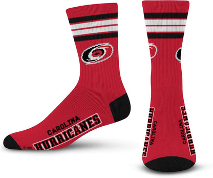 For Bare Feet Chicago Blackhawks Adult Stripe Deuce Sock - Red,