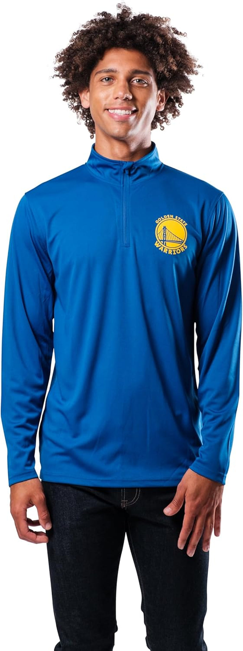 Ultra Game Men'S NBA Quarter Zip Long Sleeve Pullover T-Shirt