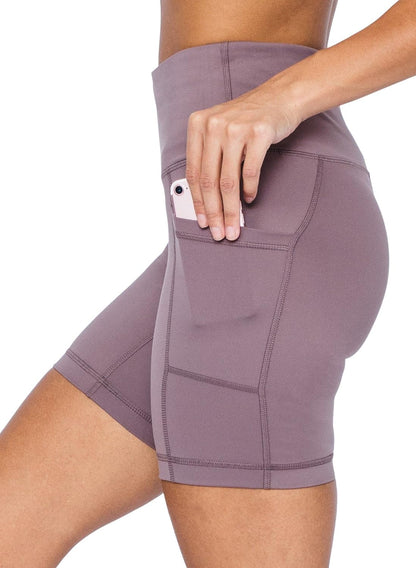 Yogalicious High Waist Squat Proof Side Pocket Biker Shorts - 3.5", 5", 7", 9"