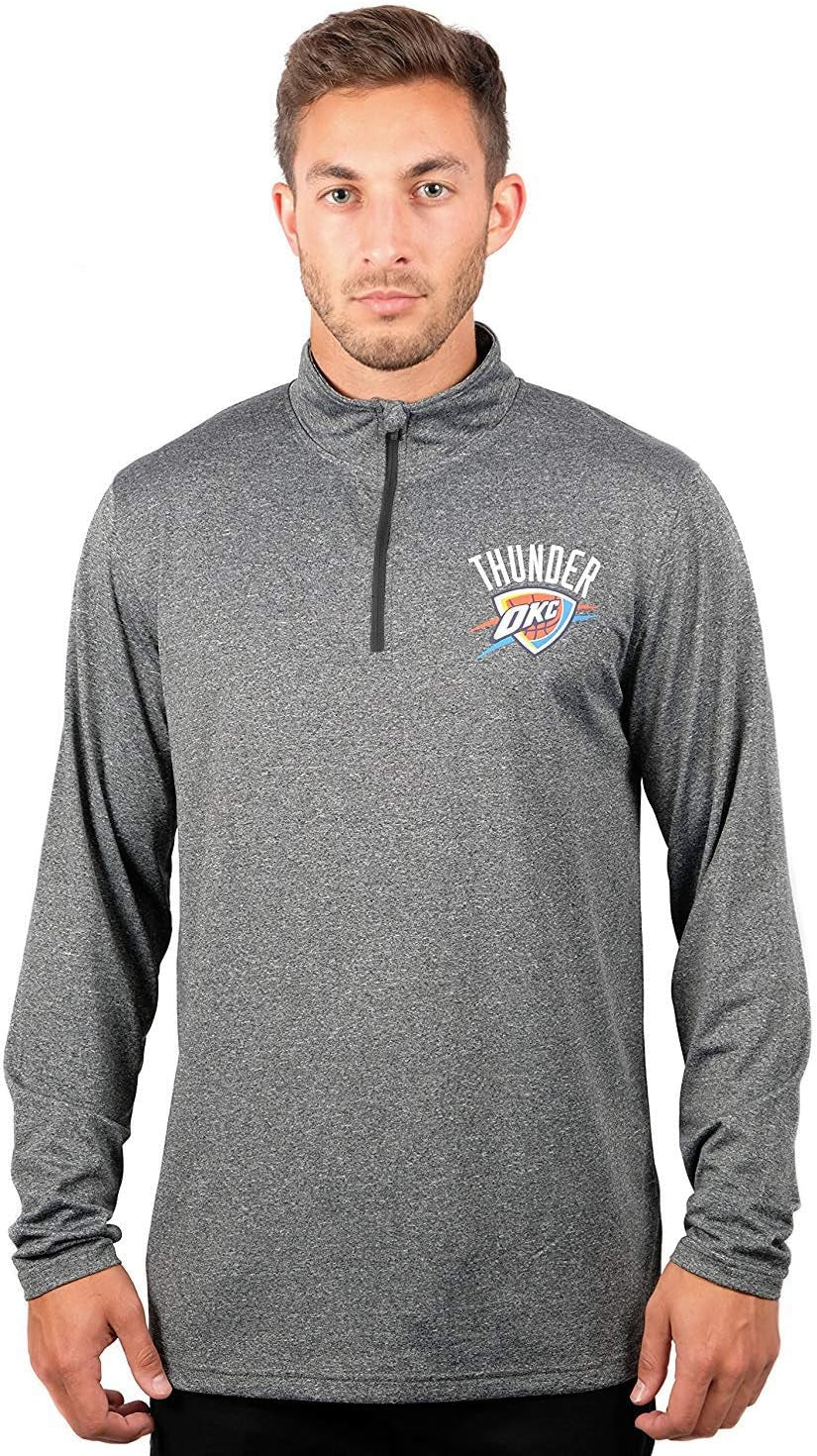 Ultra Game Men'S NBA Quarter Zip Long Sleeve Pullover T-Shirt